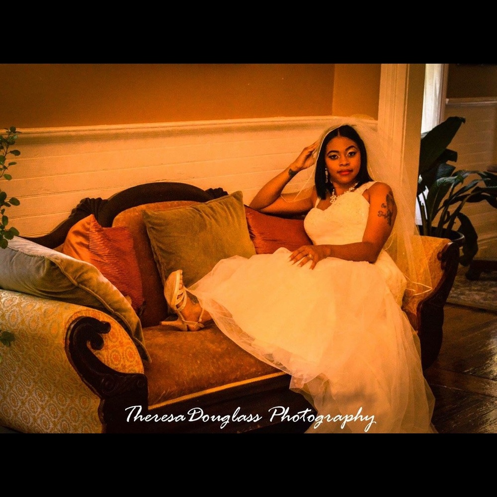 Illusion wedding gown